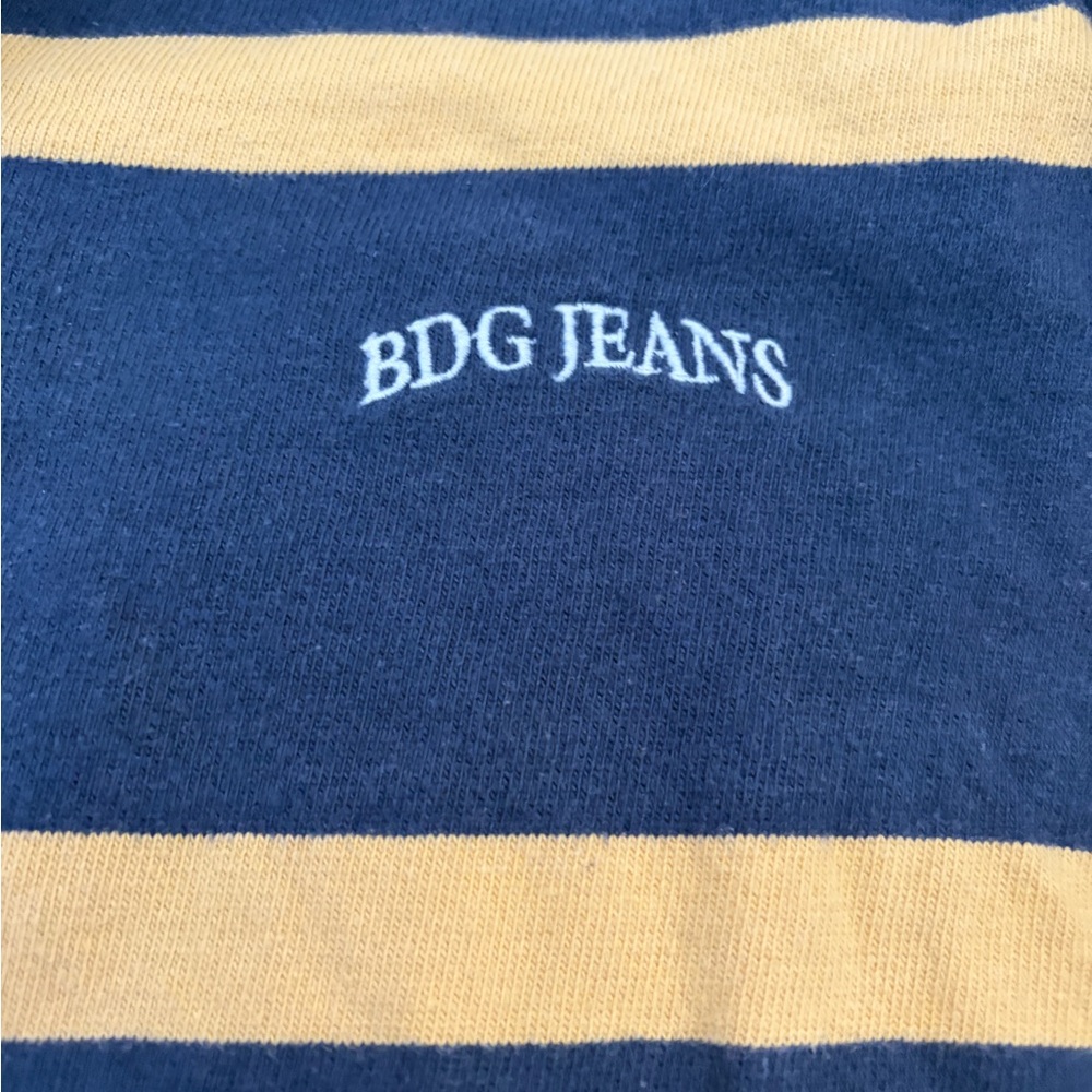 BDG Navy and Mustard Rugby Shirt - Picture 3 of 5